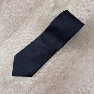 Men’s Black Silk Textured Neck Tie - Black